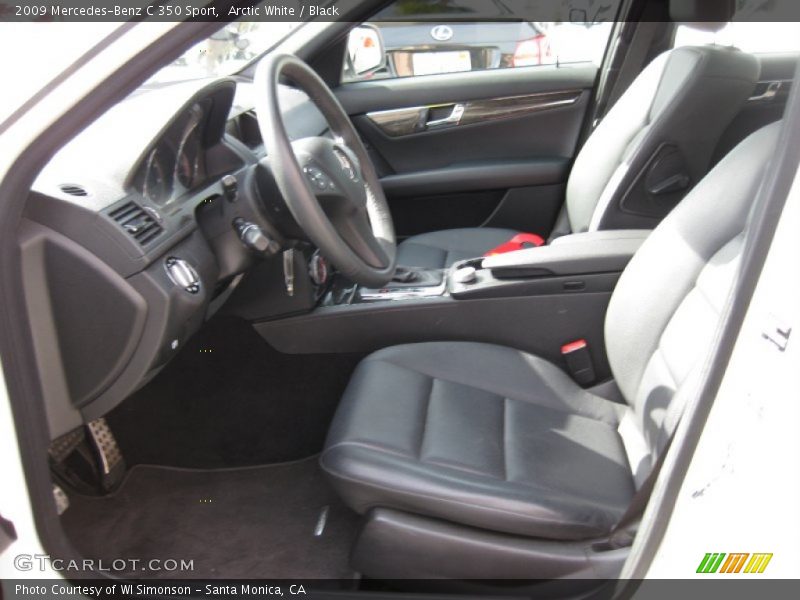 Arctic White / Black 2009 Mercedes-Benz C 350 Sport