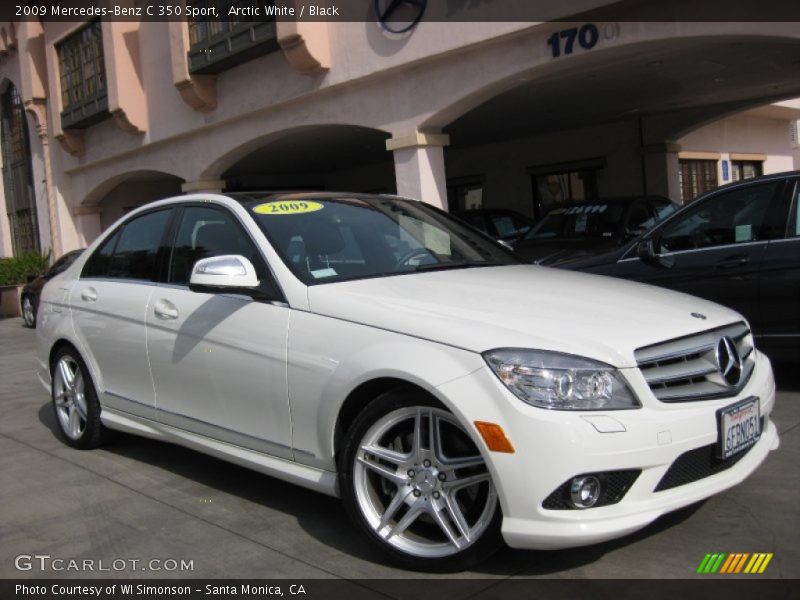 Arctic White / Black 2009 Mercedes-Benz C 350 Sport