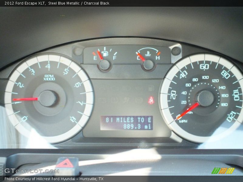 Steel Blue Metallic / Charcoal Black 2012 Ford Escape XLT