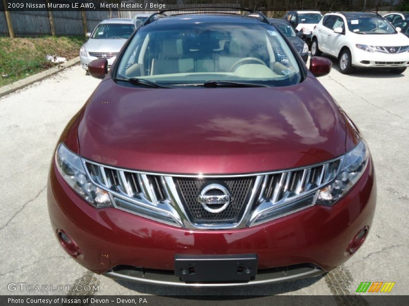 Merlot Metallic / Beige 2009 Nissan Murano LE AWD