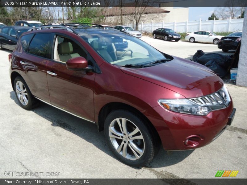 Merlot Metallic / Beige 2009 Nissan Murano LE AWD