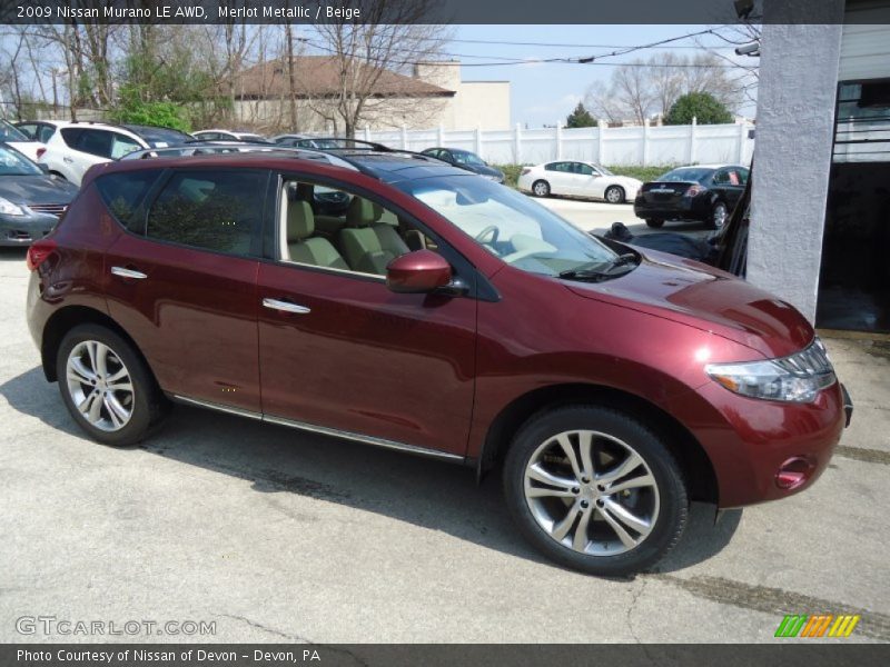 Merlot Metallic / Beige 2009 Nissan Murano LE AWD