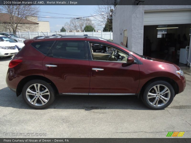 Merlot Metallic / Beige 2009 Nissan Murano LE AWD