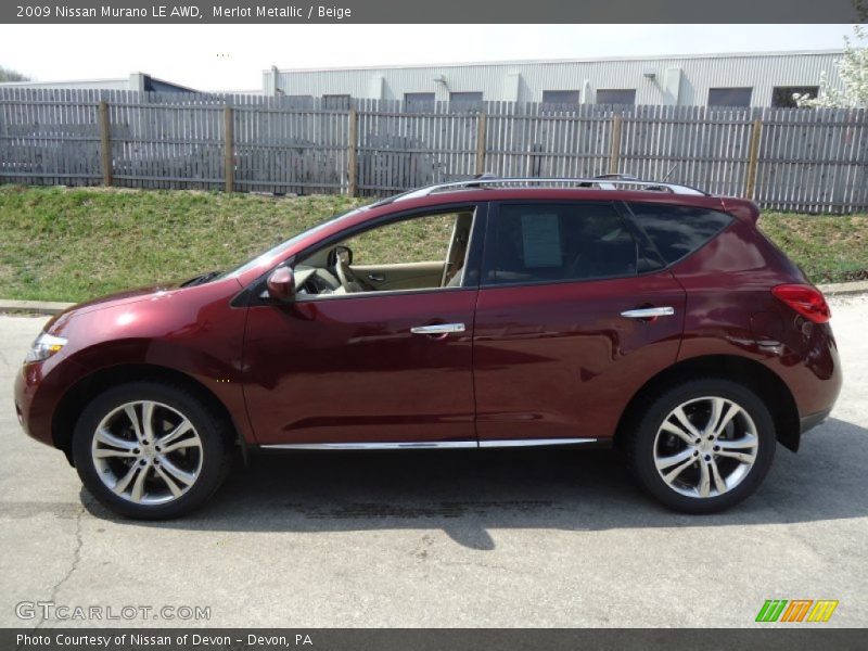 Merlot Metallic / Beige 2009 Nissan Murano LE AWD