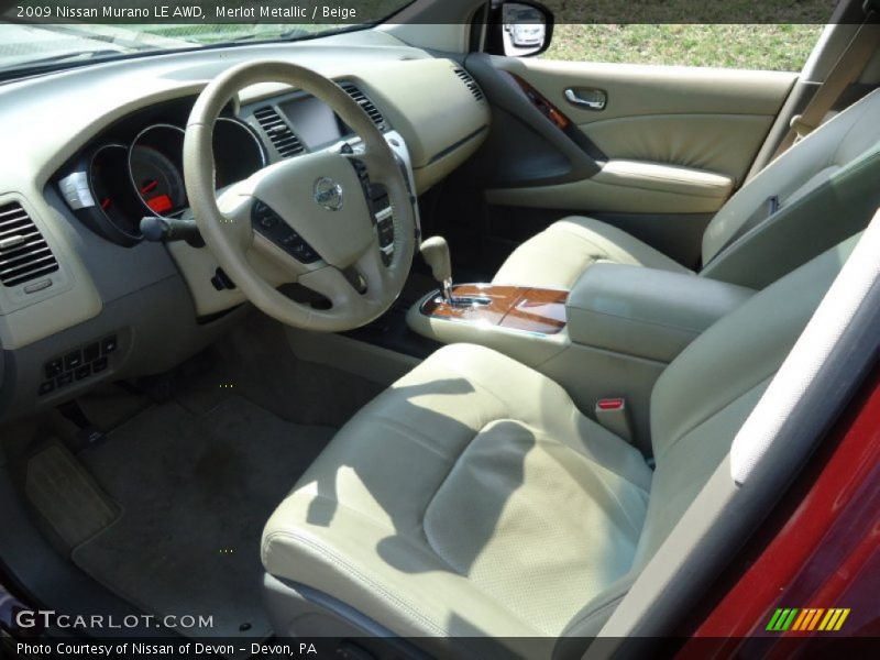 Merlot Metallic / Beige 2009 Nissan Murano LE AWD