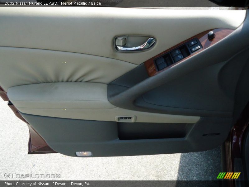 Merlot Metallic / Beige 2009 Nissan Murano LE AWD