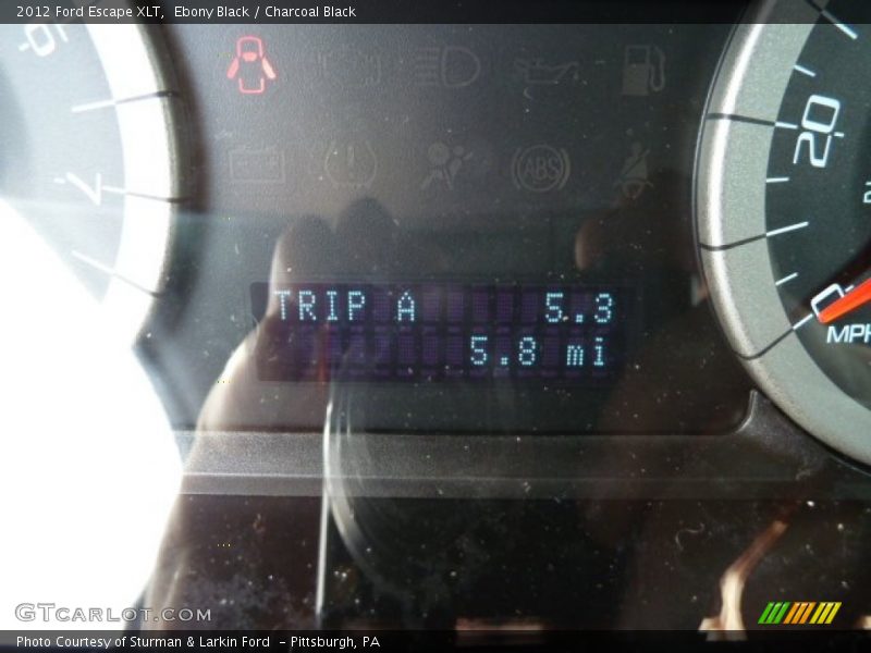 Ebony Black / Charcoal Black 2012 Ford Escape XLT