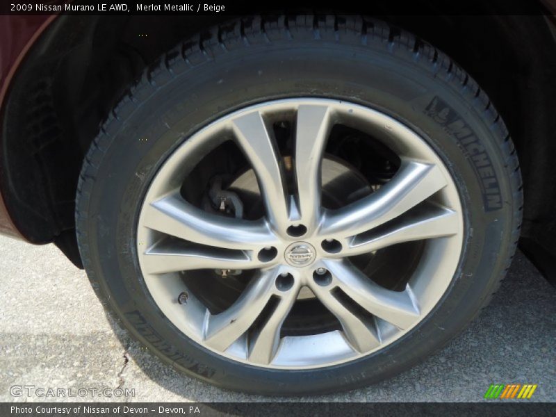 Merlot Metallic / Beige 2009 Nissan Murano LE AWD