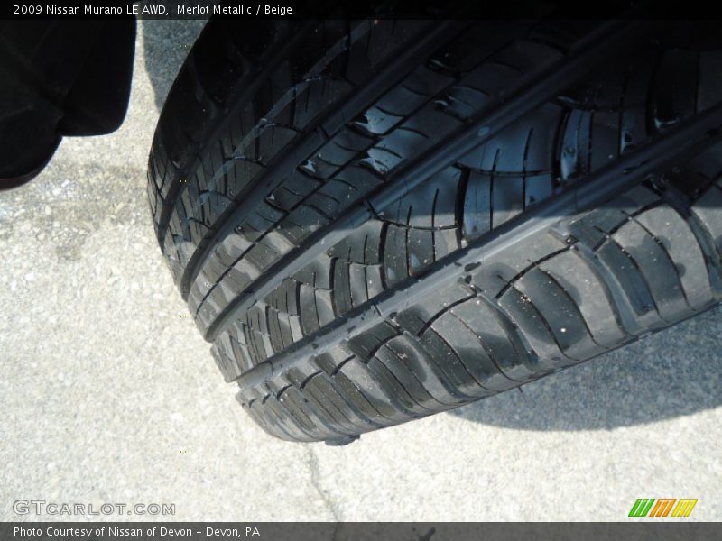 Merlot Metallic / Beige 2009 Nissan Murano LE AWD