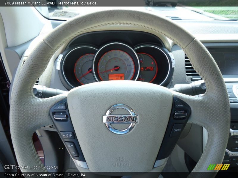 Merlot Metallic / Beige 2009 Nissan Murano LE AWD