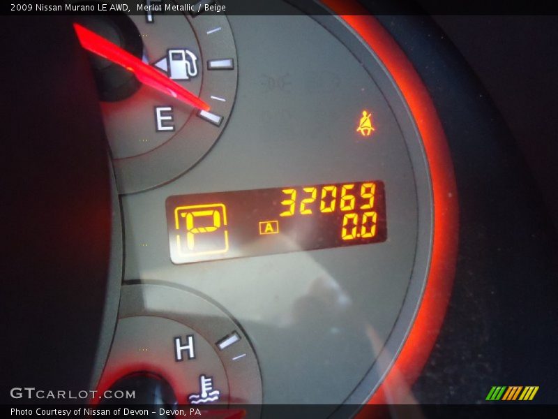 Merlot Metallic / Beige 2009 Nissan Murano LE AWD
