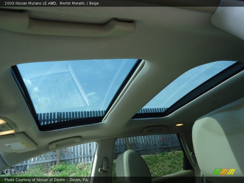 Merlot Metallic / Beige 2009 Nissan Murano LE AWD