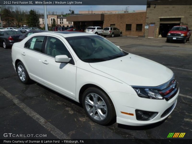White Suede / Medium Light Stone 2012 Ford Fusion SE