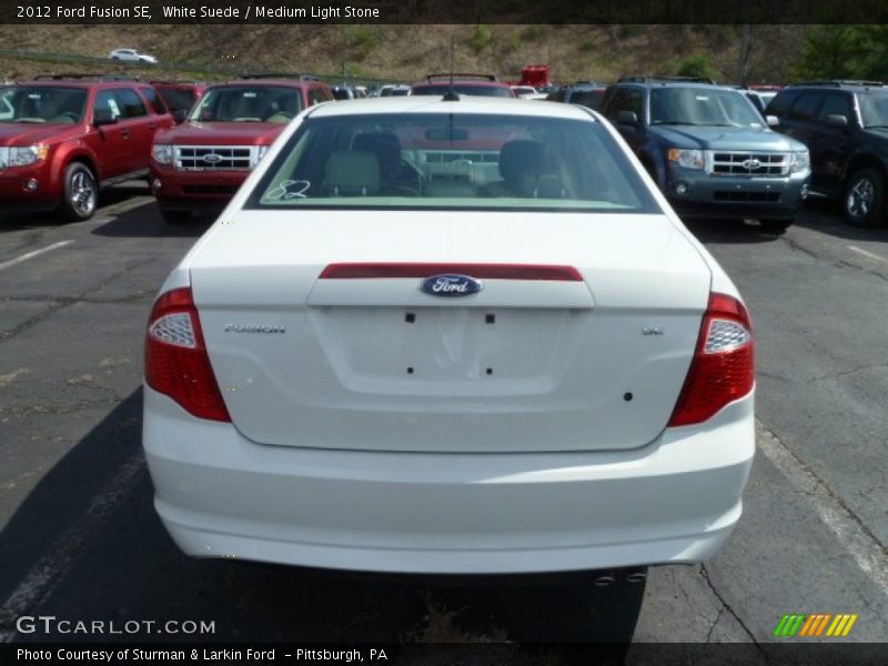 White Suede / Medium Light Stone 2012 Ford Fusion SE
