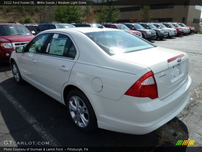 White Suede / Medium Light Stone 2012 Ford Fusion SE