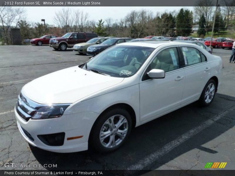 White Suede / Medium Light Stone 2012 Ford Fusion SE