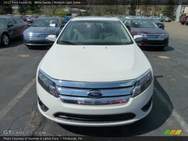 White Suede / Medium Light Stone 2012 Ford Fusion SE
