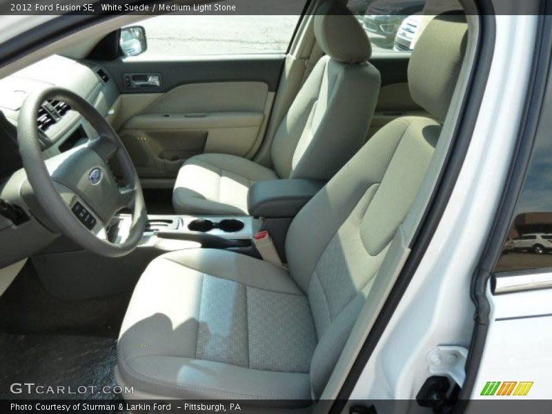 White Suede / Medium Light Stone 2012 Ford Fusion SE
