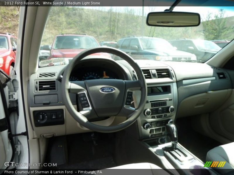 White Suede / Medium Light Stone 2012 Ford Fusion SE