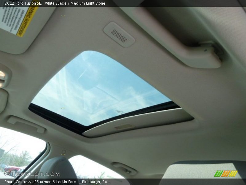 White Suede / Medium Light Stone 2012 Ford Fusion SE