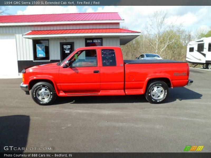 Fire Red / Red 1994 GMC Sierra 1500 SL Extended Cab 4x4