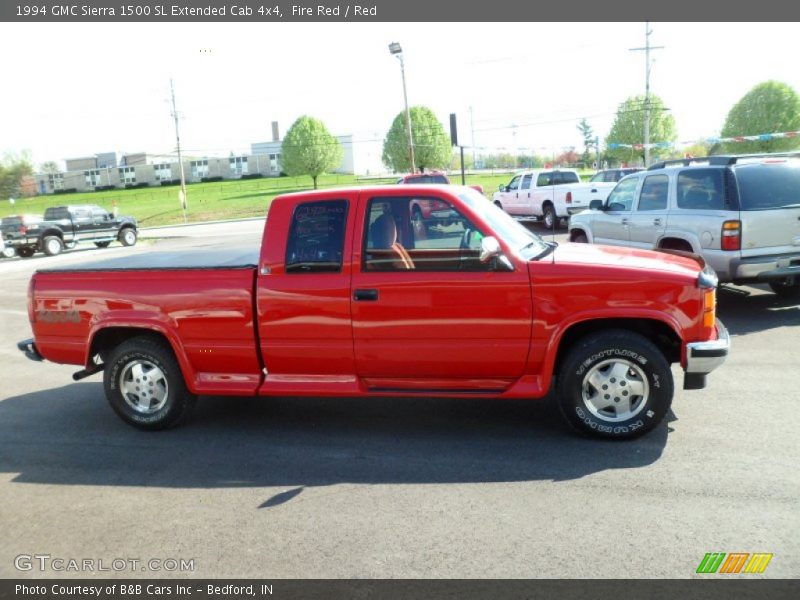 Fire Red / Red 1994 GMC Sierra 1500 SL Extended Cab 4x4