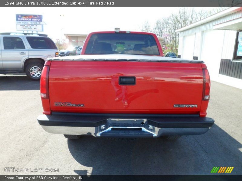 Fire Red / Red 1994 GMC Sierra 1500 SL Extended Cab 4x4