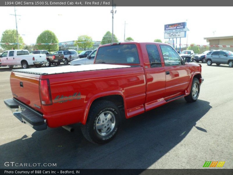 Fire Red / Red 1994 GMC Sierra 1500 SL Extended Cab 4x4