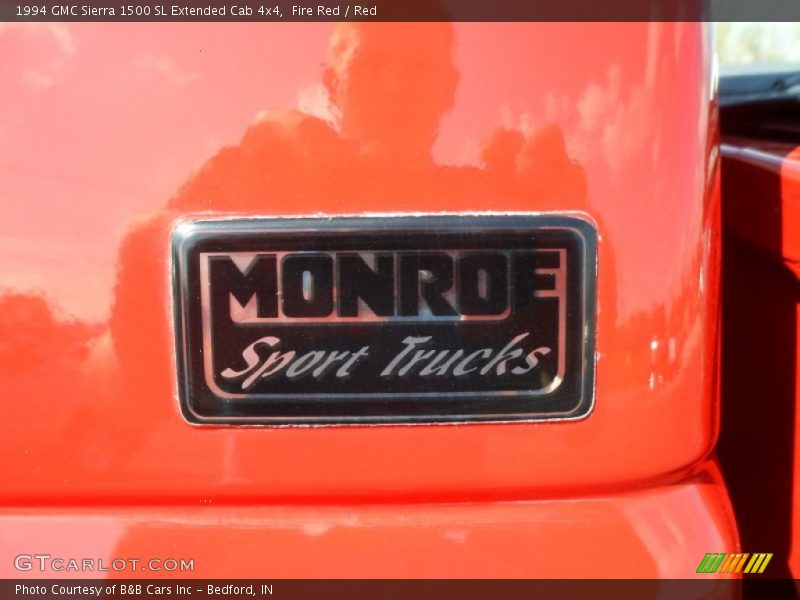 Fire Red / Red 1994 GMC Sierra 1500 SL Extended Cab 4x4