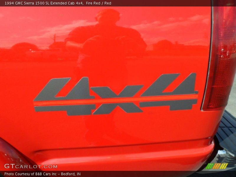 Fire Red / Red 1994 GMC Sierra 1500 SL Extended Cab 4x4