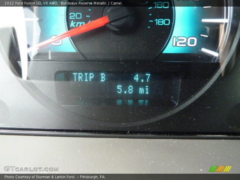 Bordeaux Reserve Metallic / Camel 2012 Ford Fusion SEL V6 AWD