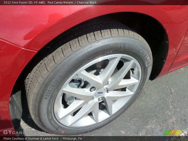 Red Candy Metallic / Charcoal Black 2012 Ford Fusion SEL V6 AWD