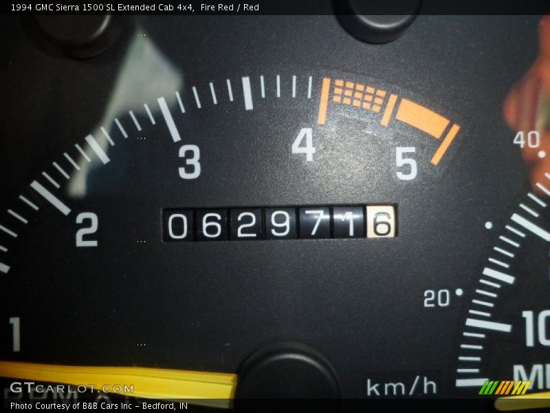 Fire Red / Red 1994 GMC Sierra 1500 SL Extended Cab 4x4