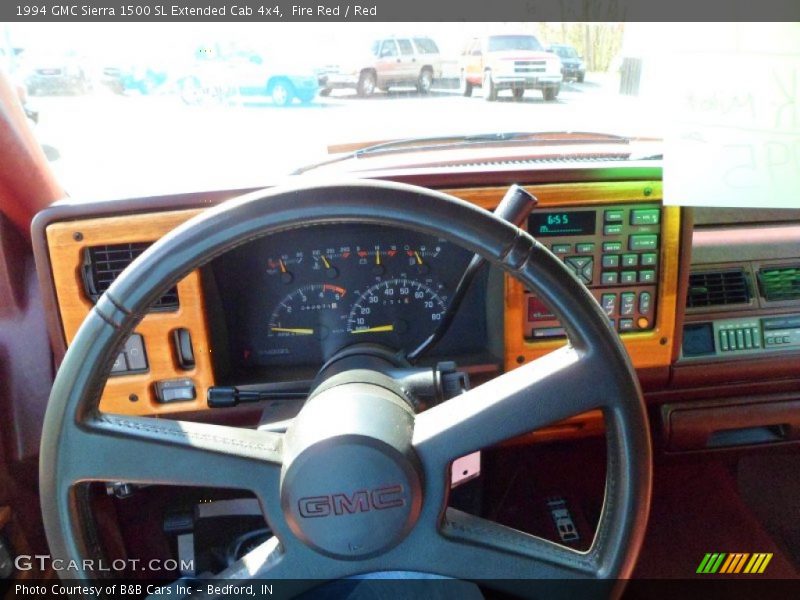Fire Red / Red 1994 GMC Sierra 1500 SL Extended Cab 4x4