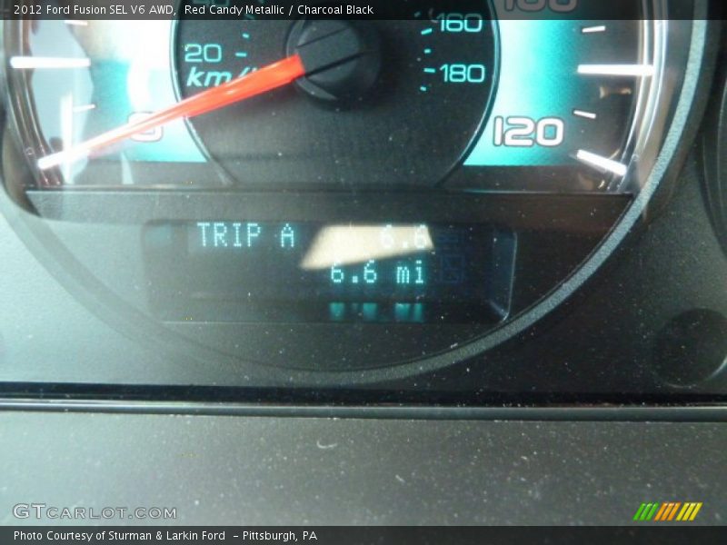 Red Candy Metallic / Charcoal Black 2012 Ford Fusion SEL V6 AWD