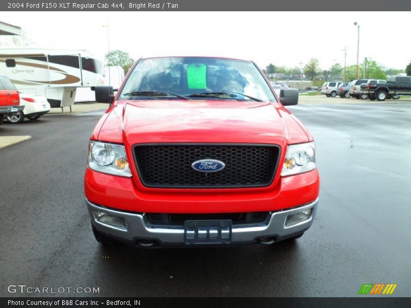 Bright Red / Tan 2004 Ford F150 XLT Regular Cab 4x4