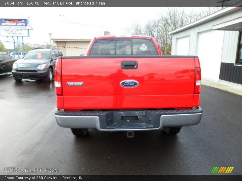 Bright Red / Tan 2004 Ford F150 XLT Regular Cab 4x4