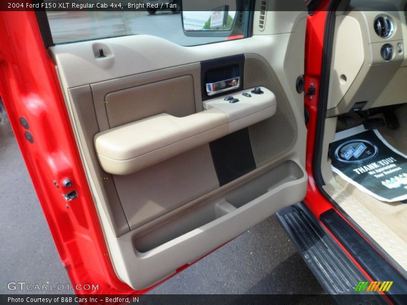 Bright Red / Tan 2004 Ford F150 XLT Regular Cab 4x4