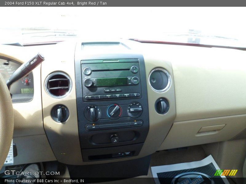 Bright Red / Tan 2004 Ford F150 XLT Regular Cab 4x4