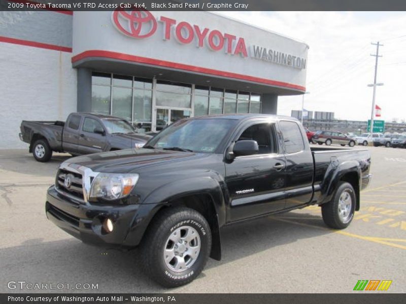 Black Sand Pearl / Graphite Gray 2009 Toyota Tacoma V6 TRD Access Cab 4x4