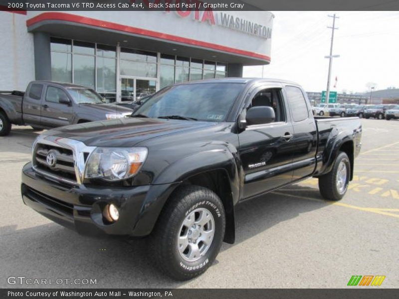 Black Sand Pearl / Graphite Gray 2009 Toyota Tacoma V6 TRD Access Cab 4x4