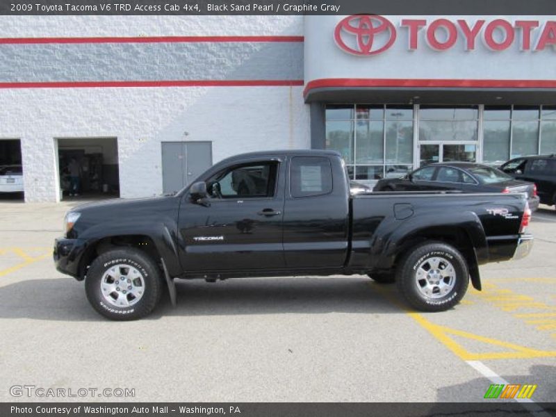 Black Sand Pearl / Graphite Gray 2009 Toyota Tacoma V6 TRD Access Cab 4x4