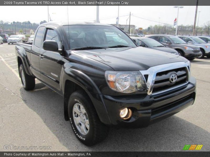 Black Sand Pearl / Graphite Gray 2009 Toyota Tacoma V6 TRD Access Cab 4x4