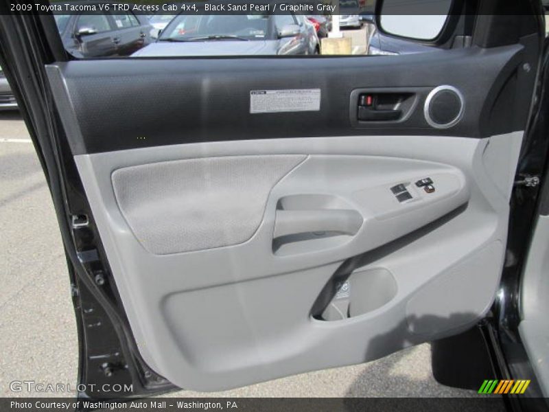 Black Sand Pearl / Graphite Gray 2009 Toyota Tacoma V6 TRD Access Cab 4x4