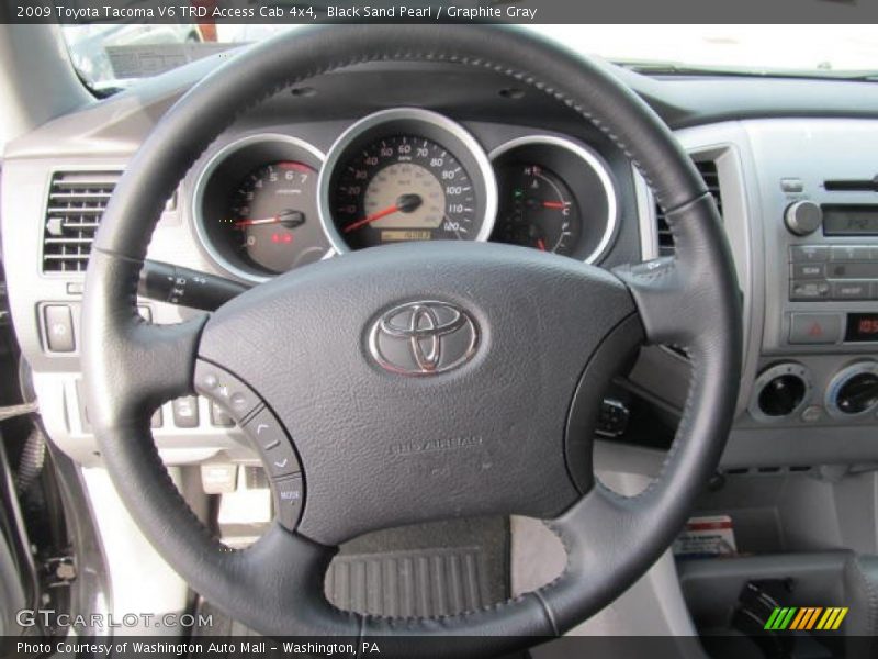 Black Sand Pearl / Graphite Gray 2009 Toyota Tacoma V6 TRD Access Cab 4x4
