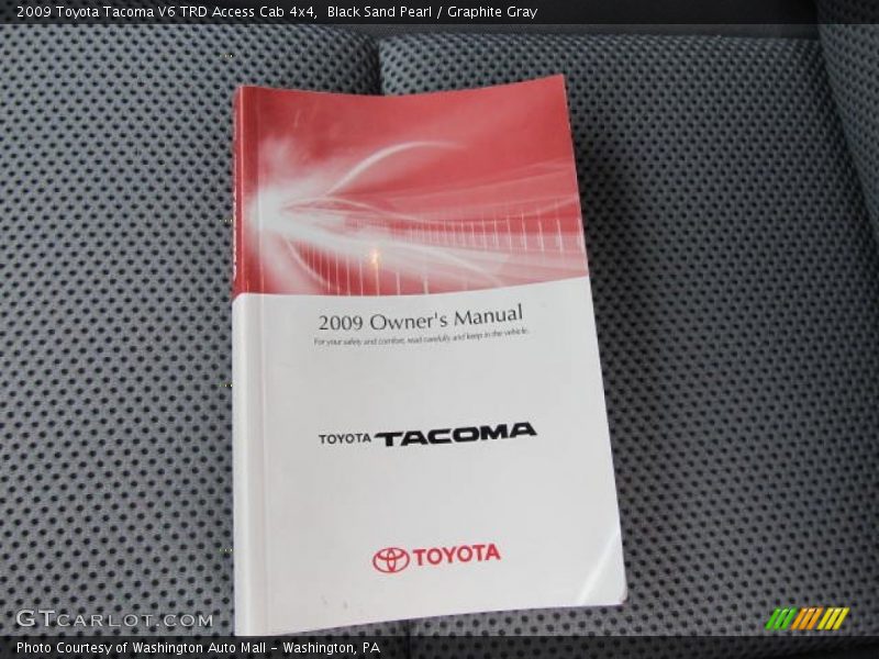Black Sand Pearl / Graphite Gray 2009 Toyota Tacoma V6 TRD Access Cab 4x4