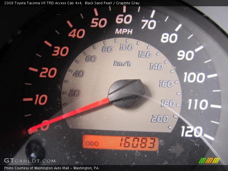 Black Sand Pearl / Graphite Gray 2009 Toyota Tacoma V6 TRD Access Cab 4x4