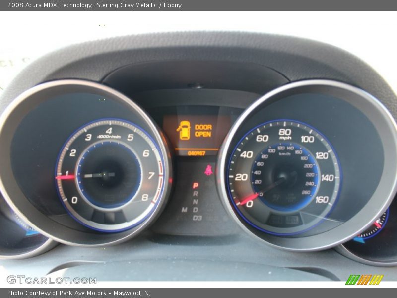 Sterling Gray Metallic / Ebony 2008 Acura MDX Technology