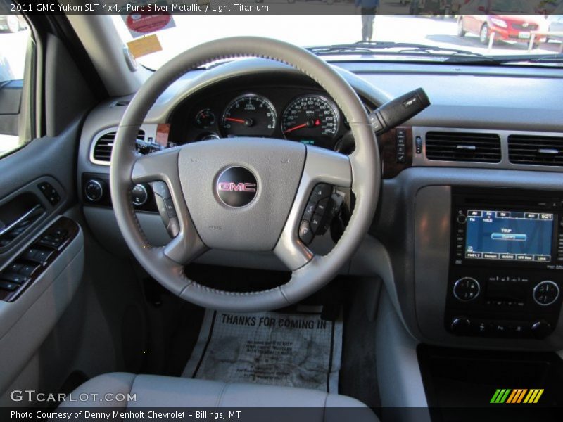 Pure Silver Metallic / Light Titanium 2011 GMC Yukon SLT 4x4