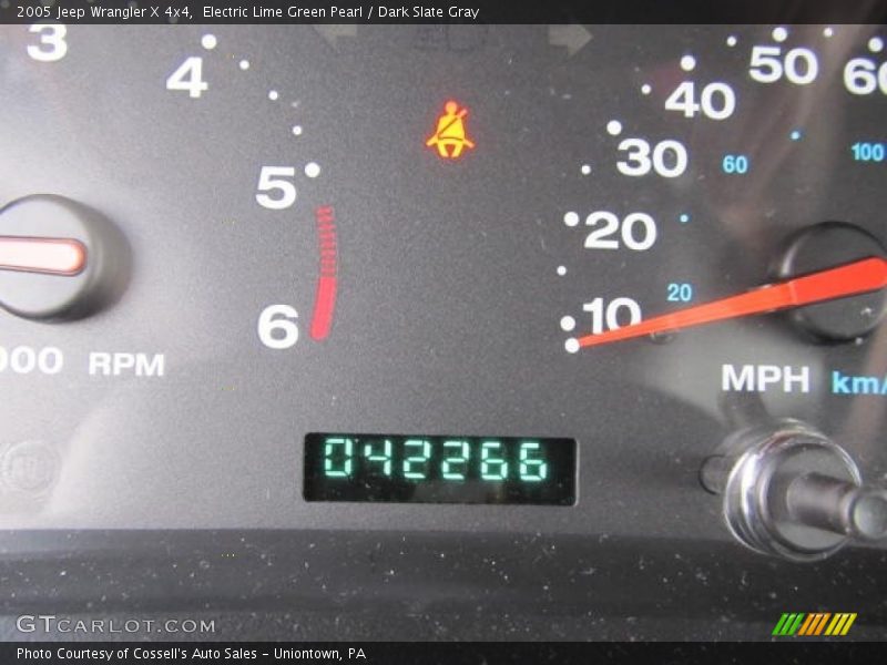 Electric Lime Green Pearl / Dark Slate Gray 2005 Jeep Wrangler X 4x4